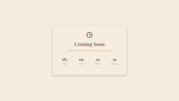 Coming Soon Page