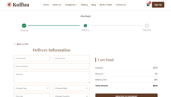 Checkout Page