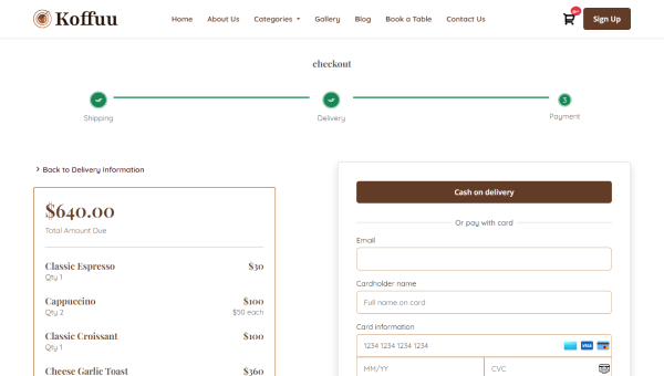 Payment Page