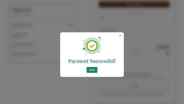 Payment Successful Modal